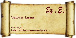 Sziva Emma névjegykártya