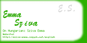 emma sziva business card